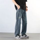 美式复古宽松直筒乞丐破洞牛仔裤男夏潮牌裤子A155-HC264-TP54，男装牛仔裤，电商A155-1