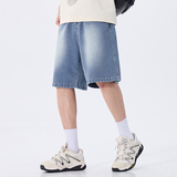 2025年夏季牛仔星空纹短裤宽松舒适百搭港风裤子男A155-YY02-TP43，男装牛仔裤，电商A155-1