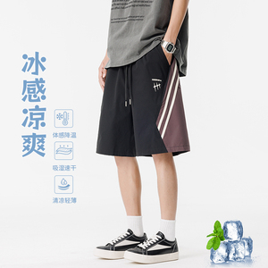 美式短裤男夏季薄款冰凉运动五分裤弹力休闲裤子 A155-WD217-TP38图片