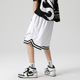 2025夏季冰丝短裤男潮宽松大码港风休闲五分裤撞色A155-K817-TP25，男装牛仔裤，电商A155-1