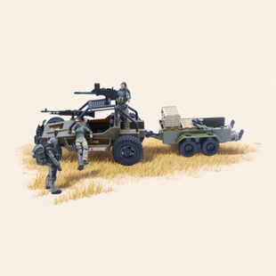 3.75寸 1/18 可动兵人 载具  突击车  拖斗 适合 暗源 酸雨 gijoe