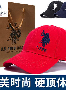 USPOLOASSN美国马术休闲帽子男硬顶户外时尚棒球帽ins鸭舌帽女