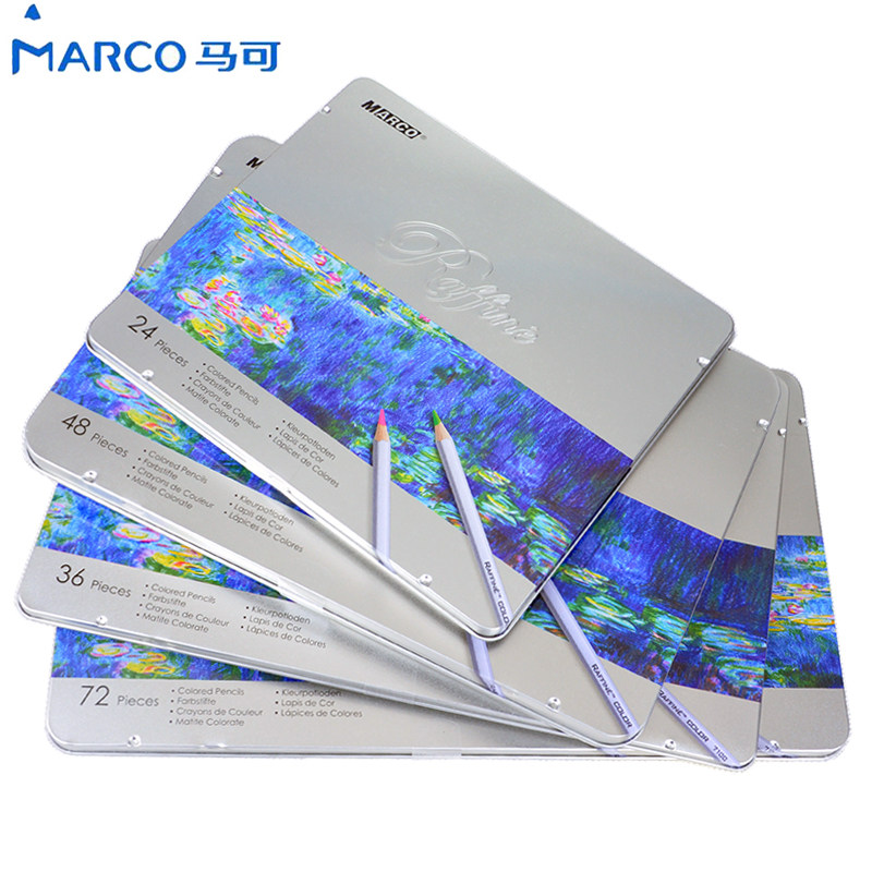 MARCO马可7100-72TN专业彩色铅笔学生彩绘填色72色油性彩铅铁盒装,文具电教/文化用品/商务用品,彩铅,淘宝优惠券,粉丝福利购,淘宝优惠卷