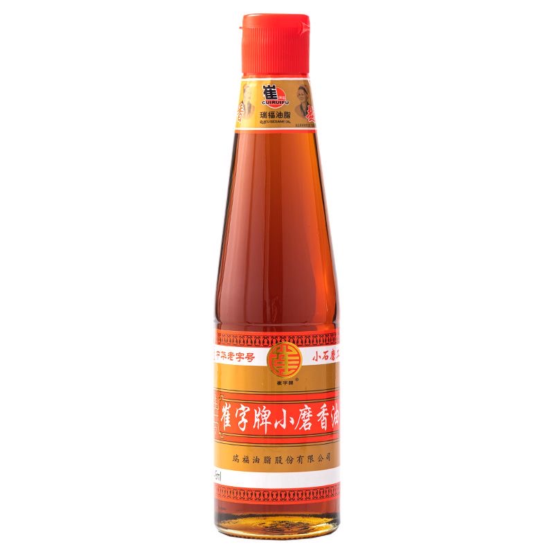 崔字牌小磨香油448ml一级芝麻油火锅油凉拌蘸料酱料正宗香油