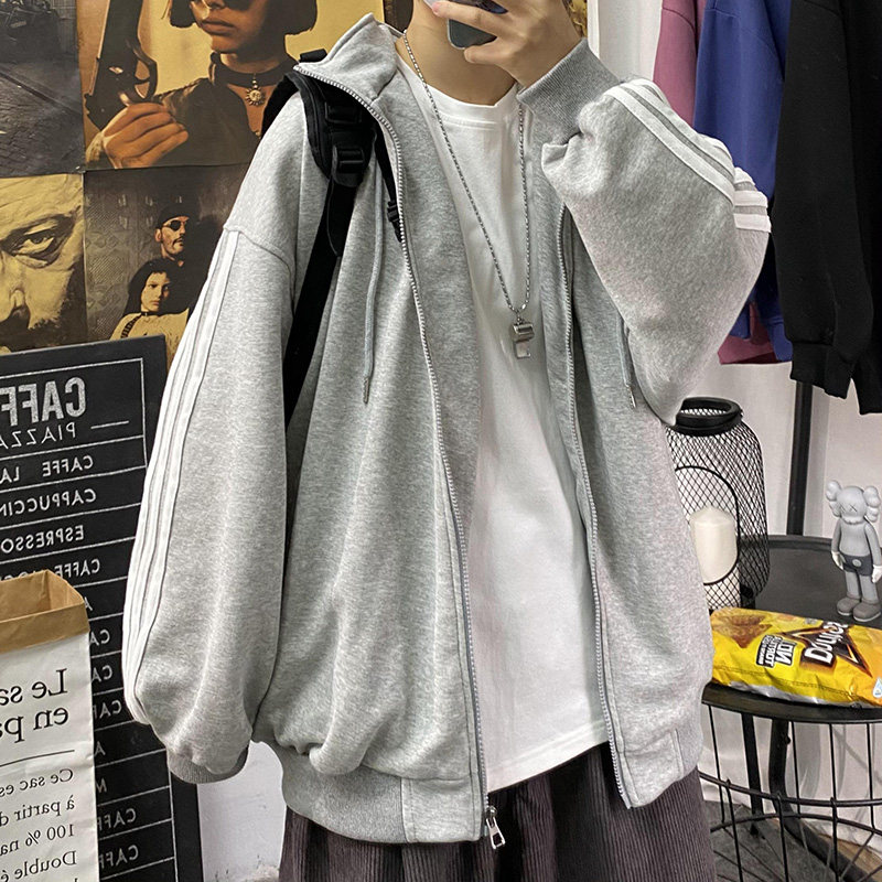 2024秋季卫衣男宽松大码潮流开衫连帽外套时尚百搭A155-W802-TP50图片