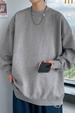 2023秋季毛衣男宽松大码套头休闲圆领针织衫简约A155-MY01-TP35，男装针织衫/毛衣，电商A155