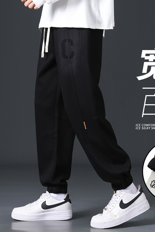 男运动休闲裤宽松百搭潮流裤九分裤抽绳束脚长裤A155-DDK21-TP46,男装牛仔裤,电商A155