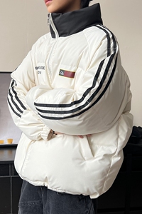 2024冬季三条杠棉衣情侣款中性风棉服潮流立领休闲A155-MM20-TP85图片