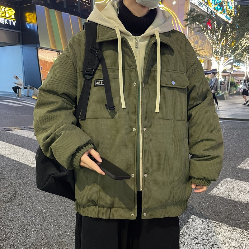 NASA联名白鸭绒羽绒服男连帽假两件羽绒外套潮A155-BBYR07-TP195,男装羽绒服,电商A155