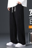 2024春灯芯绒卫裤男裤宽松直筒休闲高街拖地长裤A155-DDK06-TP38，男装休闲裤，电商A155
