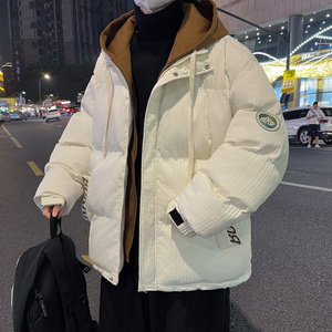 羽绒棉服男撞色假两件棉衣外套加厚防水面包服 A155-BBM12-TP130图片