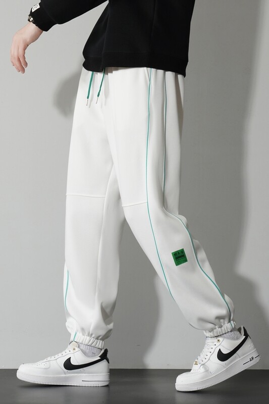 2024春季纯棉卫裤男字母刺绣裤子日系潮牌休闲裤A155-CDK02-TP53,男装休闲裤,电商A155