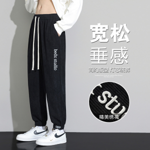 2023年秋季新款休闲长裤男情侣款裤子灯芯绒长裤 A110-JHK07-TP34图片