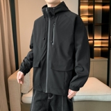 外套男2024秋季新款情侣夹克连帽运动拉链外套潮A155-MJK90-TP70，男装夹克，电商A155