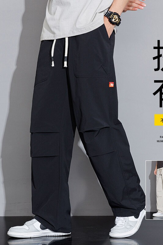 2024春季男工装裤宽松大码直筒裤青年休闲运动裤子A155-TK03-TP52,男装休闲裤,电商A155