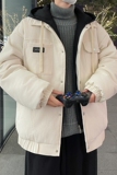NASA联名白鸭绒羽绒服男连帽假两件羽绒外套潮A155-BBYR07-TP195，男装羽绒服，电商A155