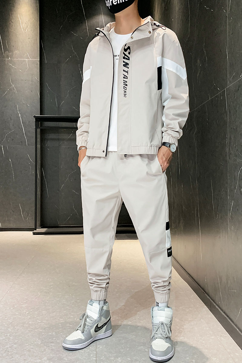 2023秋季休闲运动套装男宽松大码卫衣卫裤两件套A155-MTZ51-TP72,男装休闲套装,电商A155