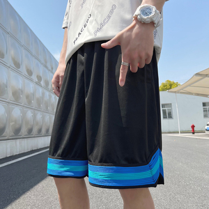 抖音得物光板短裤男冰丝速干透气直筒潮流五分裤 A155-K2301-TP20图片