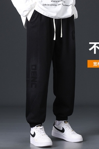 男运动休闲裤宽松百搭潮流裤九分裤抽绳束脚长裤A155-DDK21-TP46图片