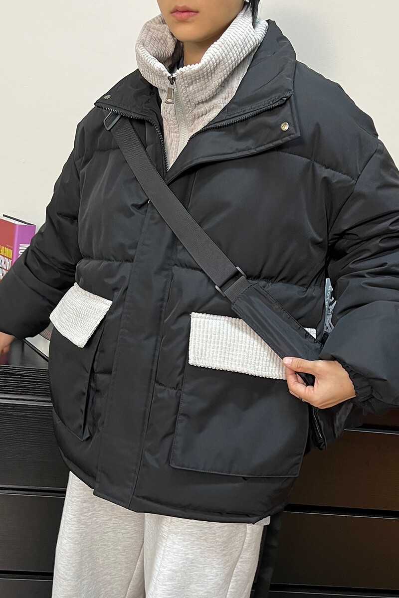 2024冬季假两件棉服港风休闲宽松潮流外套情侣棉衣A155-MM21-TP50,男装棉衣,电商A155
