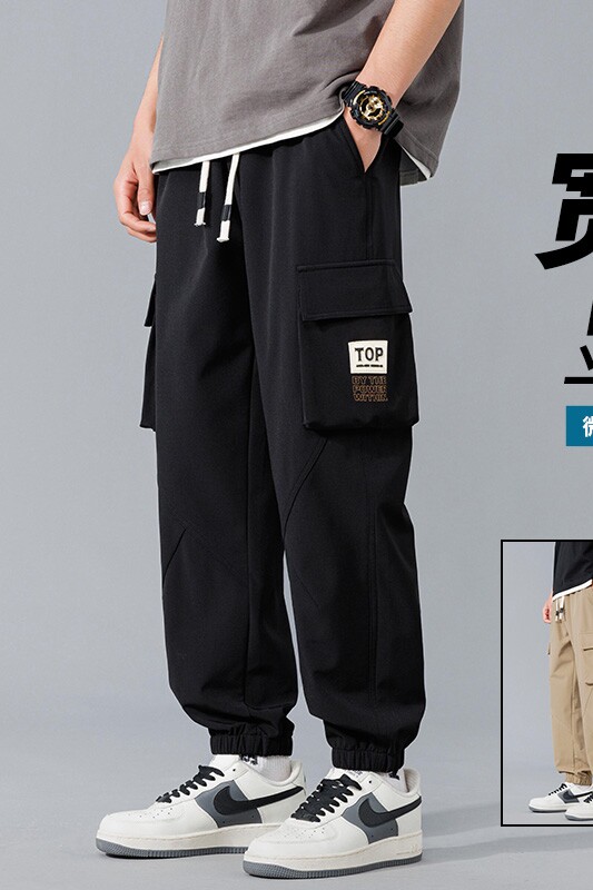 2024春季青少年工装裤宽松大码束脚裤男休闲长裤潮A155-TK07-TP43,男装休闲裤,电商A155