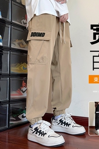 工装裤男秋冬加绒多口袋休闲长裤子男潮 A155-DDK24-TP48 加绒P56图片