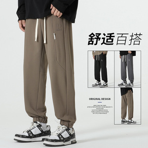 男士工装裤宽松百搭青少年抽绳运动束脚休闲裤男A155-DDK20-TP46图片