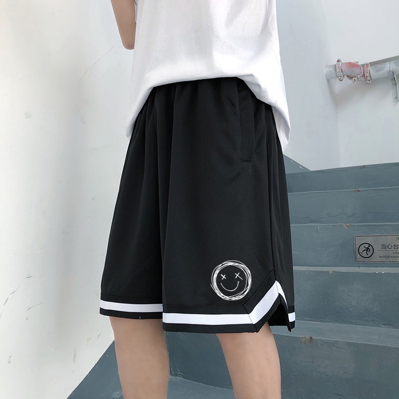 2024年夏冰丝速干运动裤港风潮男个性印花直筒短裤A155-K807-P25图片