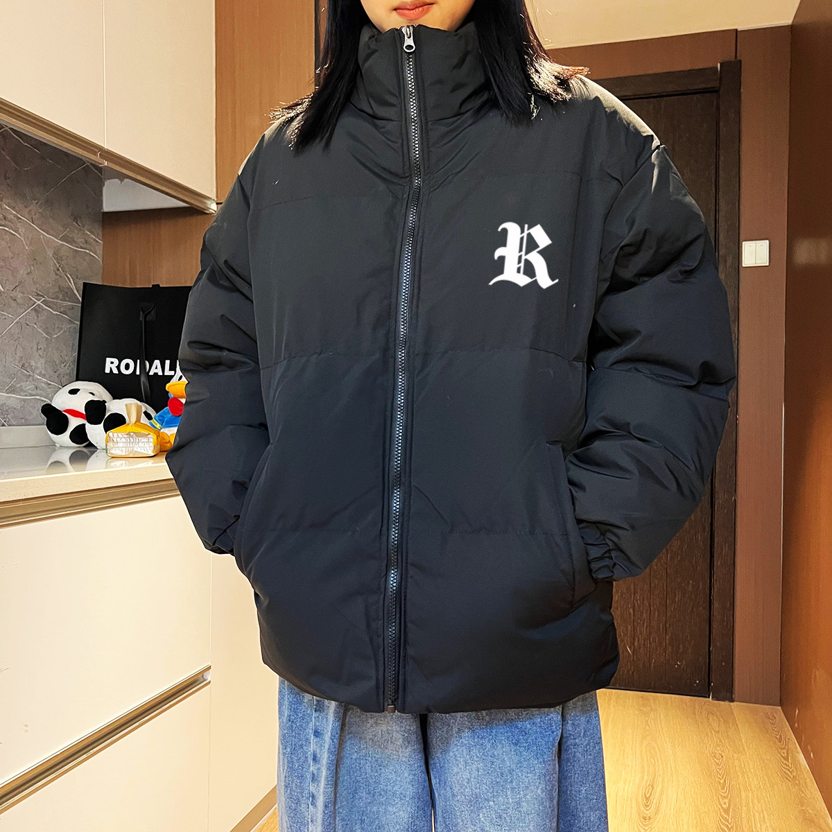 2024秋冬棉服男宽松大码休闲潮流情侣棉衣外套简约A155-MM08-TP48,男装棉衣,电商A155