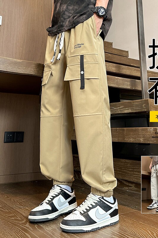 2024春季工装裤男宽松大码哈伦裤潮流束脚运动裤子A155-TK09-TP43,男装休闲裤,电商A155