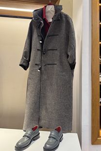 日单羊绒羊毛千鸟格大衣外套 高级 时尚