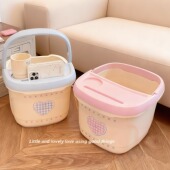 按摩泡脚桶家用过小腿儿童小孩女士养生加高过膝足浴盆保温洗脚盆