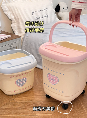 泡脚桶家用过小腿儿童小孩女士养生按摩加高过膝足浴盆保温洗脚盆