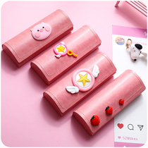 Glasses box ins girl heart South Korea small fresh simple portable student myopia sunglasses box anti pressure