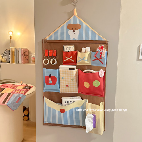 收纳挂袋学生宿舍床上神器柜门床头挂墙门后悬挂式手机存放置物袋