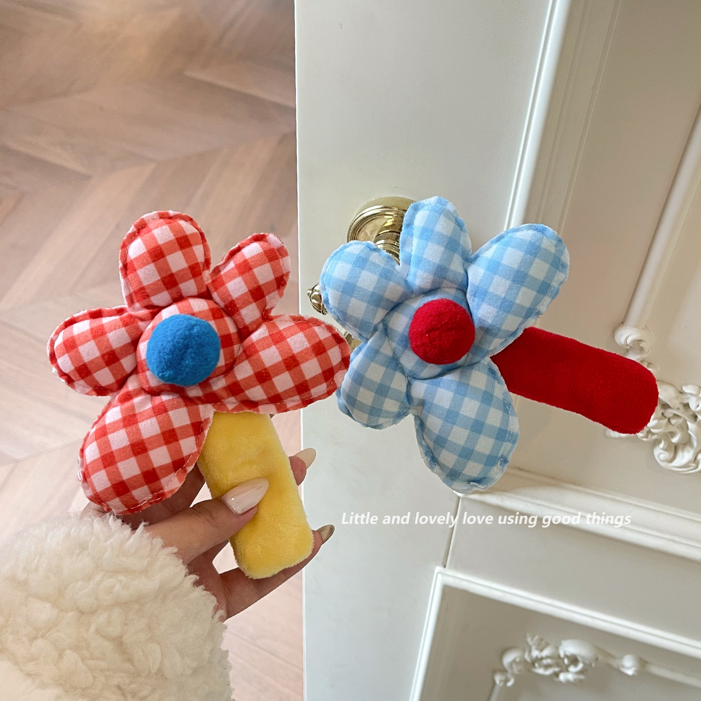 门把手套花朵格子通用防撞防静电护墙卧室门把保护套冬季保暖装饰,居家布艺,门把手套,淘宝优惠券,粉丝福利购,淘宝优惠卷