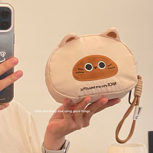 2025新款口红收纳包迷你随身旅行便携式小杂物分区可爱小型化妆包