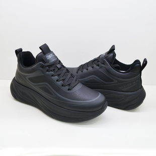 冰洁男鞋2025冬季新款皮面防水加绒保暖厚底轻便休闲运动棉鞋578