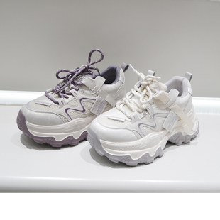 休闲运动鞋 网面松糕底轻便柔软增高老爹鞋 2662 2026春新款 冰洁女鞋