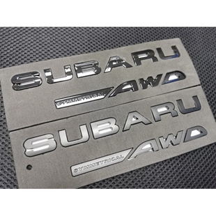 适用于斯巴鲁SUBARU AWD WRX STI BRZ改装车标中网标后尾字标车贴