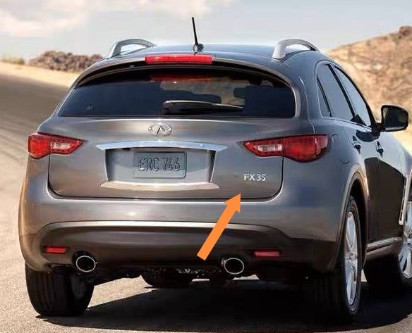 适用于英菲尼迪FX35尾箱字标 FX37 EX35 黑色车标 汽车贴标