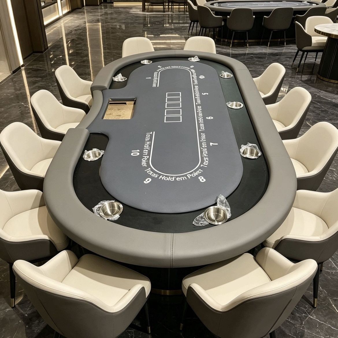 德州扑克桌百家乐筹码桌棋牌室专用可定制桌布颜色尺寸德州桌子图片
