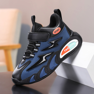 CEO ABC童鞋男童鞋春季2026新款皮面防水跑步鞋魔术贴儿童运动鞋