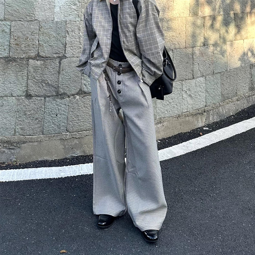 RBM高级垂感排扣百搭休闲西裤