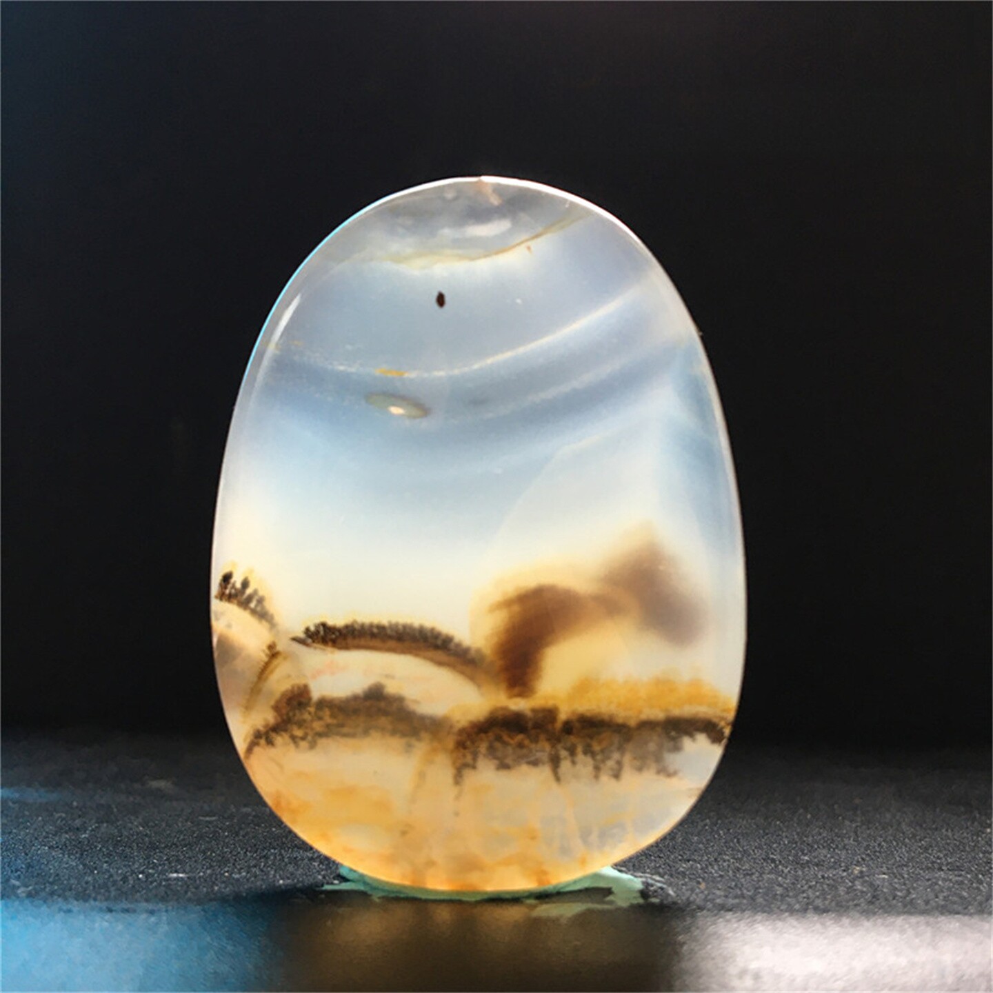马料海洋玉髓吊坠方牌风景奇石草花玛瑙摆件一景一物精品像形包d