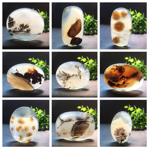马料海洋玉髓吊坠方牌风景奇石草花玛瑙摆件一景一物精品像形包A2