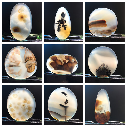 马料海洋玉髓I吊坠方牌