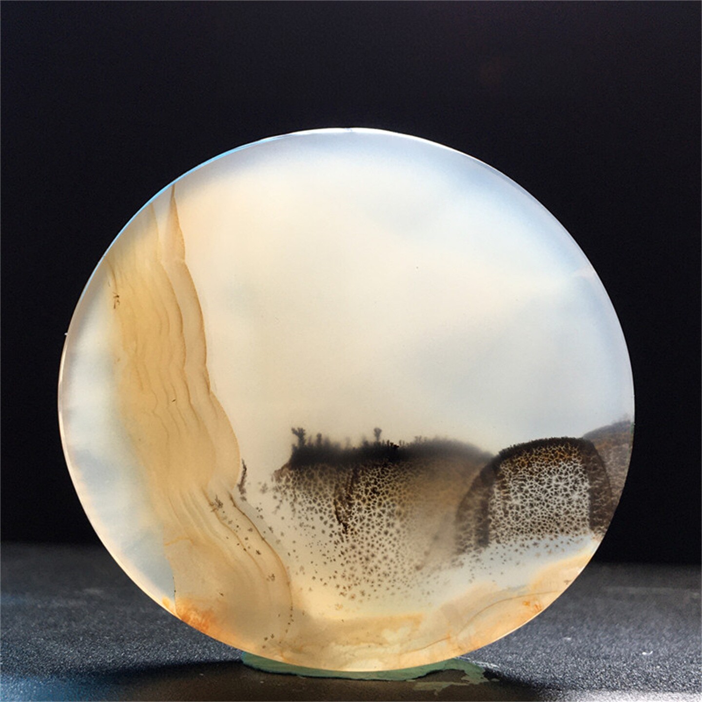 马料海洋玉髓吊坠方牌风景奇石草花玛瑙摆件一景一物精品像形包D