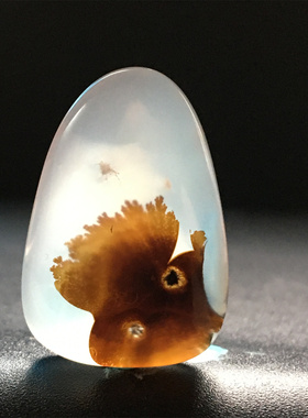 马料海洋玉髓风景方牌吊坠