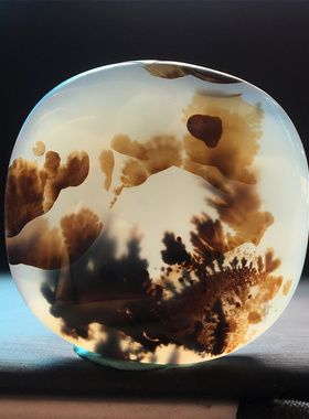 马料海洋玉髓风景方牌吊坠